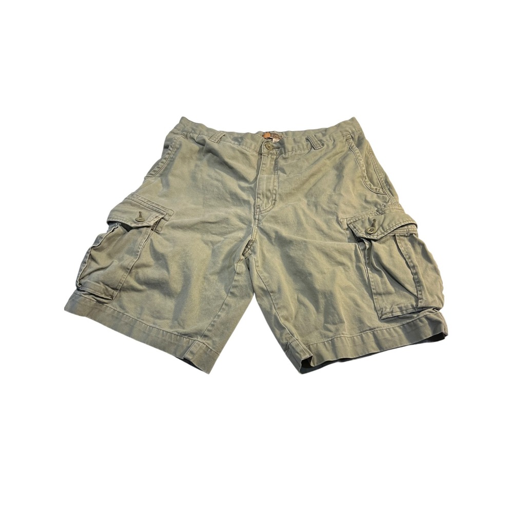 G.H. Bass Olive‎ Green Cargo Shorts Men's Size 34 Outdoors Gorpcore Hiking